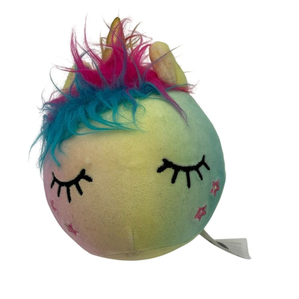 Top Trenz Squash Buddie SLEEPING UNI Slow Rise Scented 5" Plush SERIES 1 Rainbow